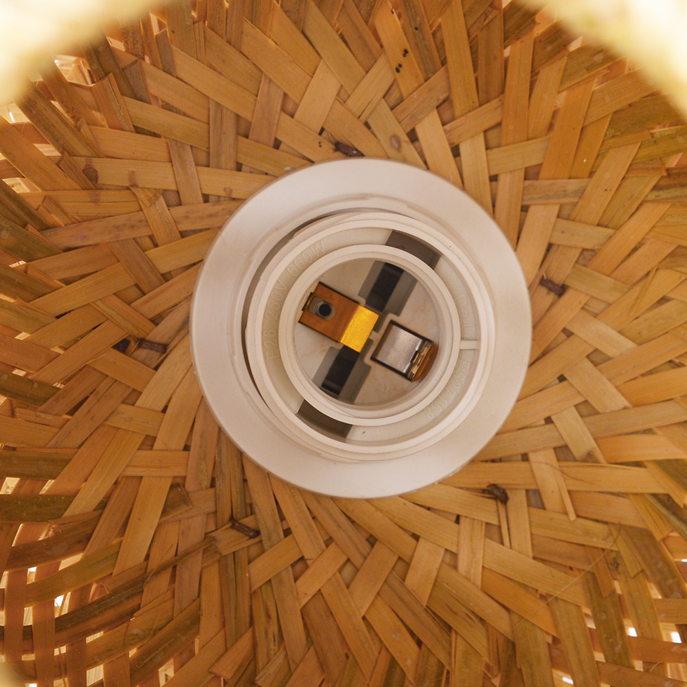 LED Desk Lamp Contemporary Reading Light Bamboo Wood Bedside Table Lamps-Handwovenlamp