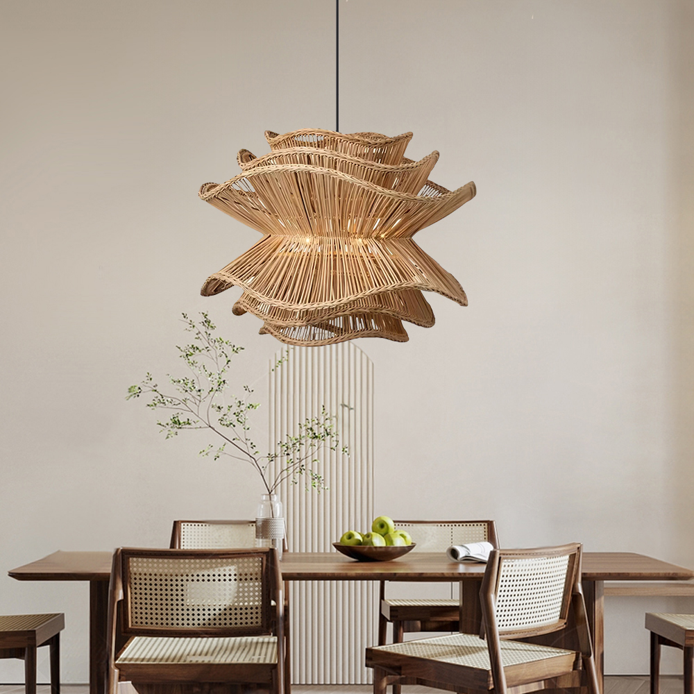 Wabi-sabi Style Chandelier Southeast Asia Living Room Bedroom Restaurant Pendants Homestay Light Fixture