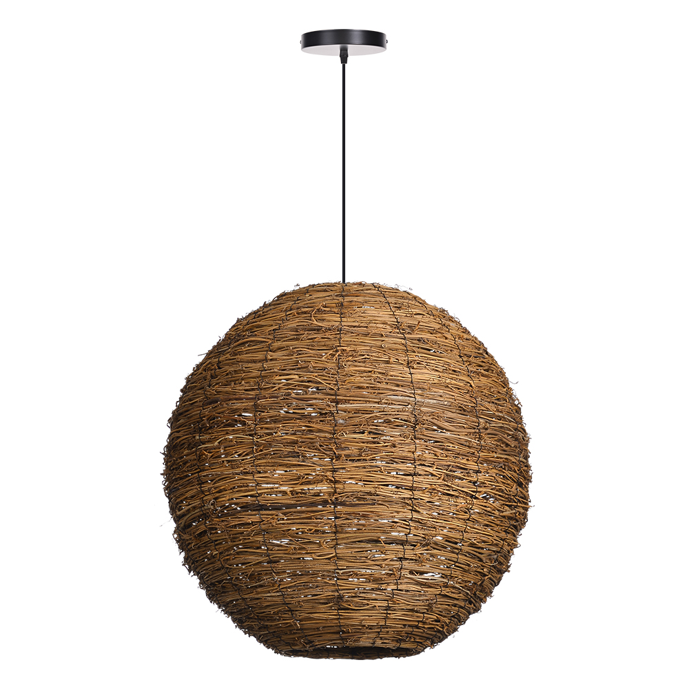 Wabi-sabi Dining Room Rattan Pendant Light Classical Zen Art Restaurant Hanging Lamp-Handwovenlamp