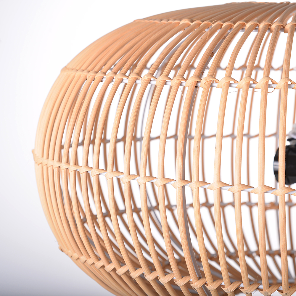 3 Bulbs Hanging Chandelier Medieval Style Dining Room Rattan Pendant Light-Handwovenlamp