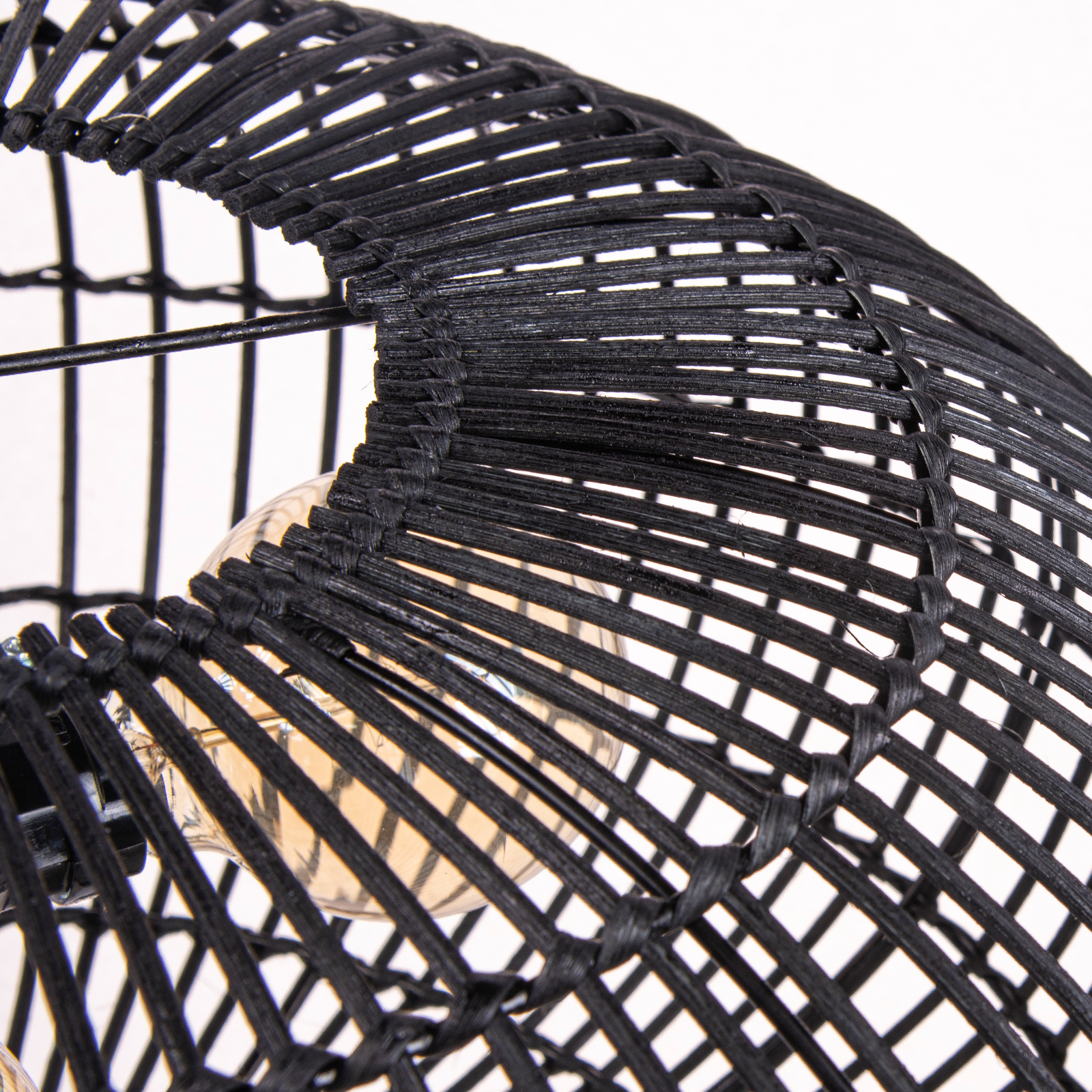 3 Bulbs Hanging Chandelier Medieval Style Dining Room Rattan Pendant Light-Handwovenlamp