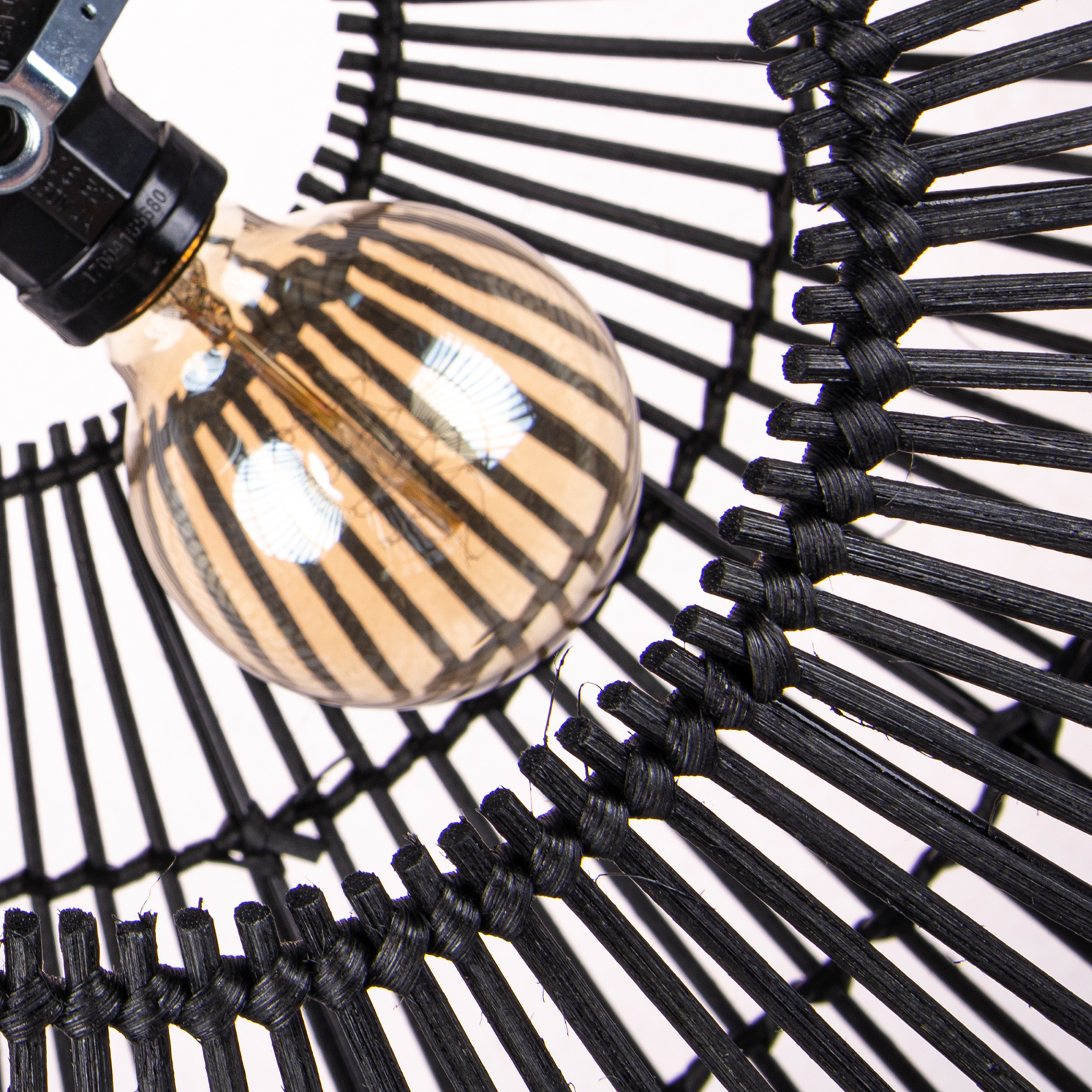 3 Bulbs Hanging Chandelier Medieval Style Dining Room Rattan Pendant Light-Handwovenlamp