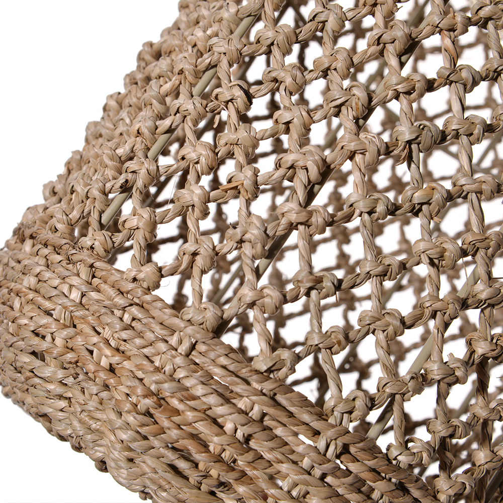 Retro Wicker Rattan Pendant Light Shade Restaurant Loft Style Grass Rattan Lamp-Handwovenlamp