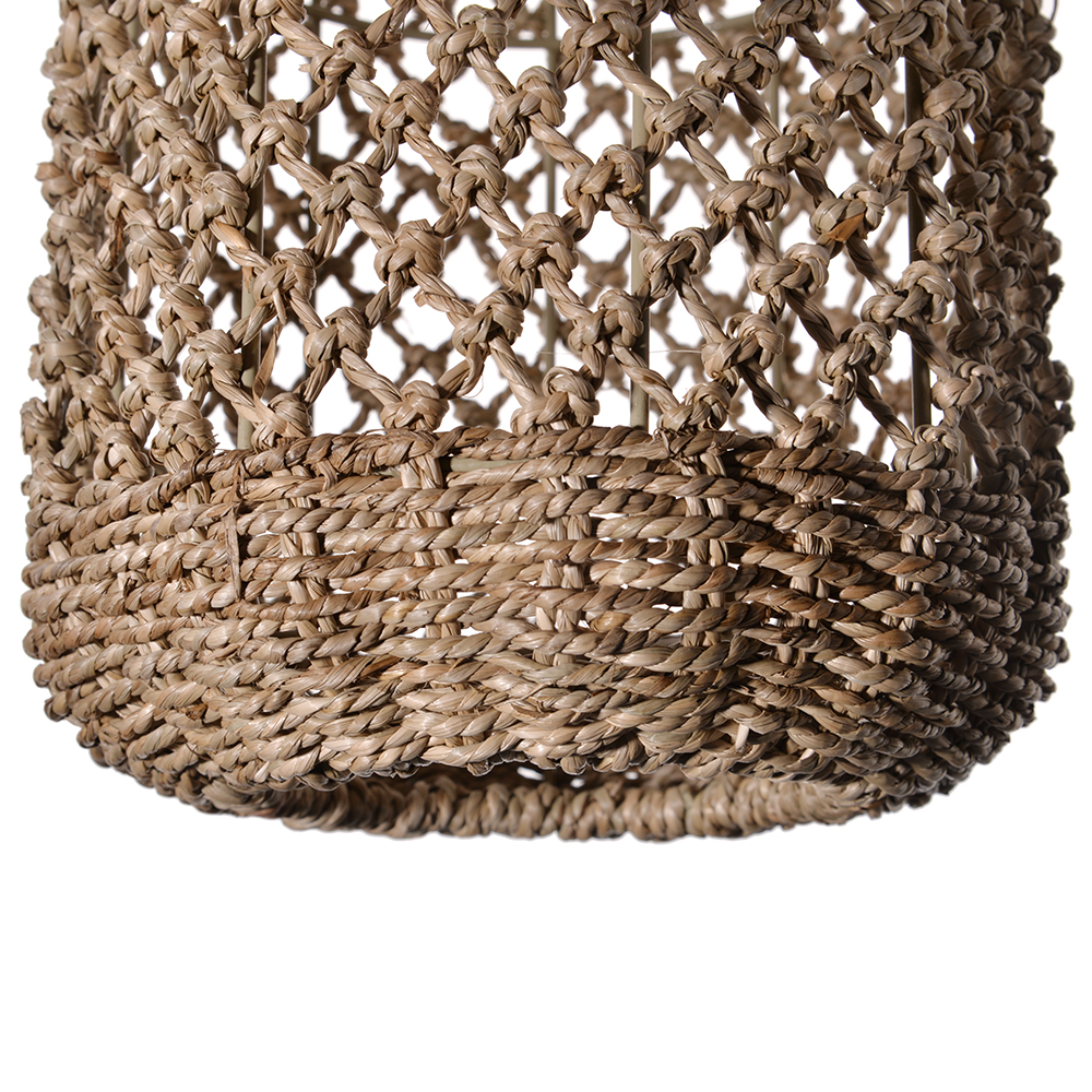 Retro Wicker Rattan Pendant Light Shade Restaurant Loft Style Grass Rattan Lamp-Handwovenlamp