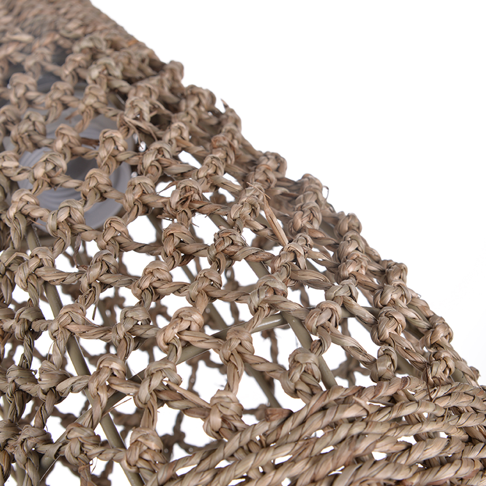 Retro Wicker Rattan Pendant Light Shade Restaurant Loft Style Grass Rattan Lamp-Handwovenlamp