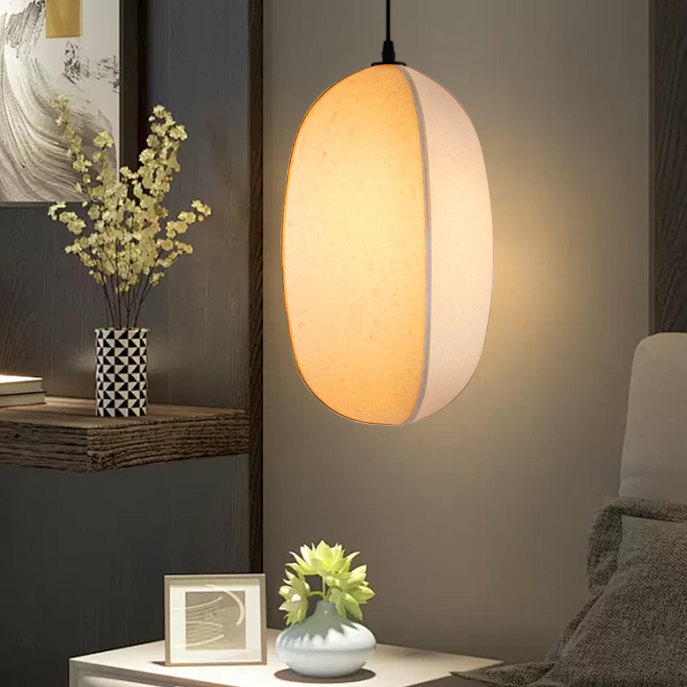 Wabi-sabi Style Living Room Fabric Chandelier Japanese Homestay Light Fixture-Handwovenlamp