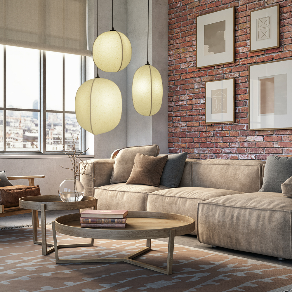 Wabi-sabi Style Living Room Fabric Chandelier Japanese Homestay Light Fixture-Handwovenlamp