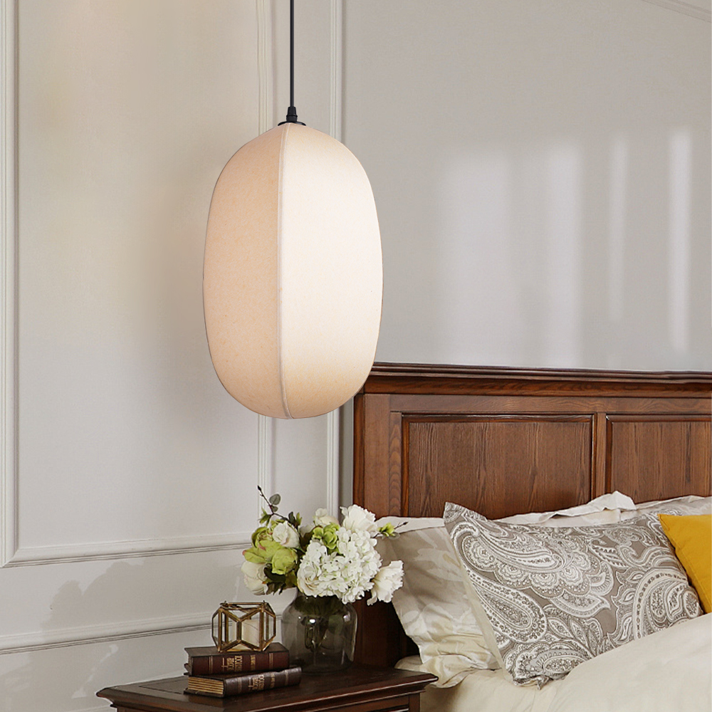 Wabi-sabi Style Living Room Fabric Chandelier Japanese Homestay Light Fixture-Handwovenlamp