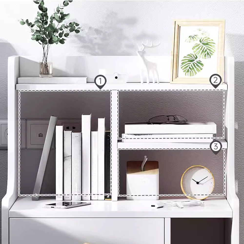 Modern Open Bedroom White Bedside Table Storage Cabinet