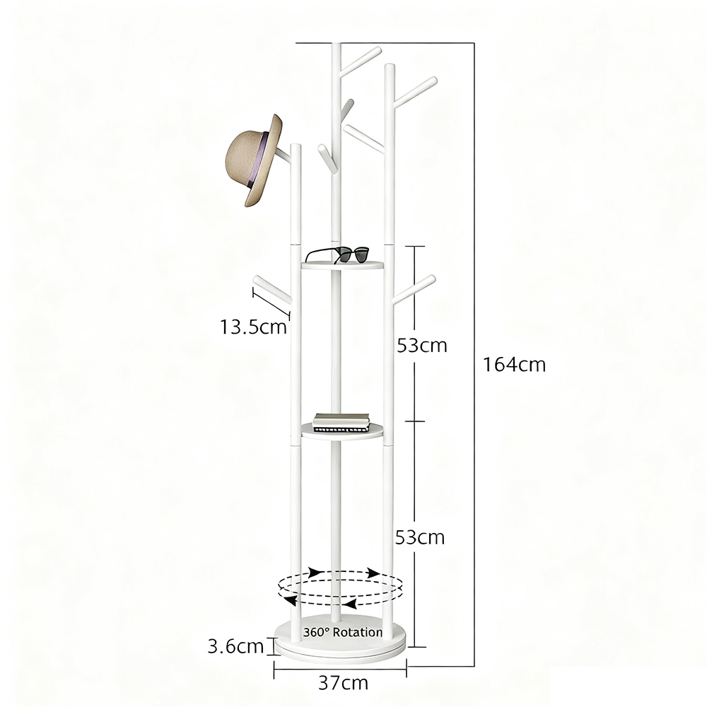 Japanese Style Solid Wood Coat Rack Bedroom Clothes Rack Floor Hanging Clothes Rack