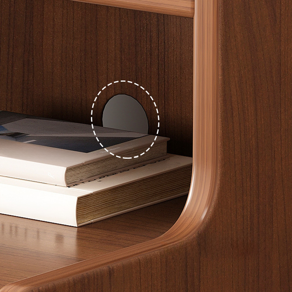 Walnut Simple Bedroom Bedside Table Solid Wood Small Storage Cabinet
