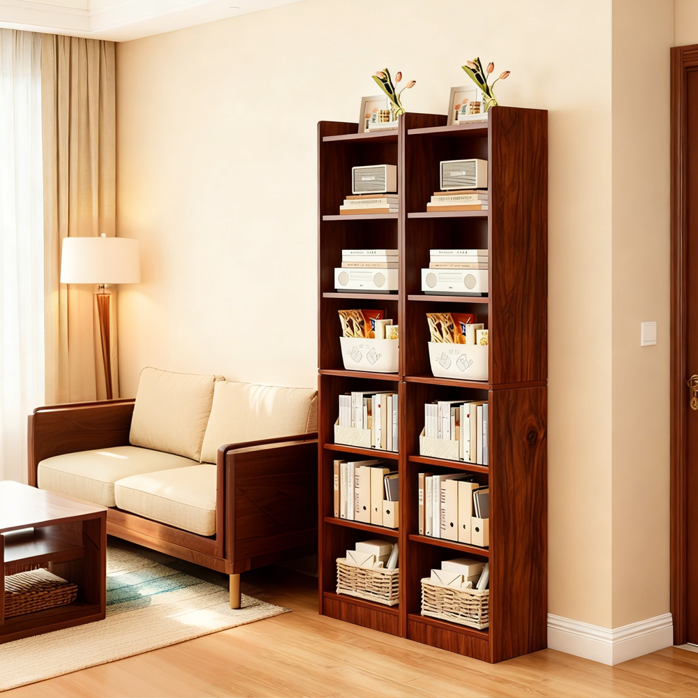 Floor-standing Bookshelf Multi-layer Living Room Display Cabinet Storage Bookcase