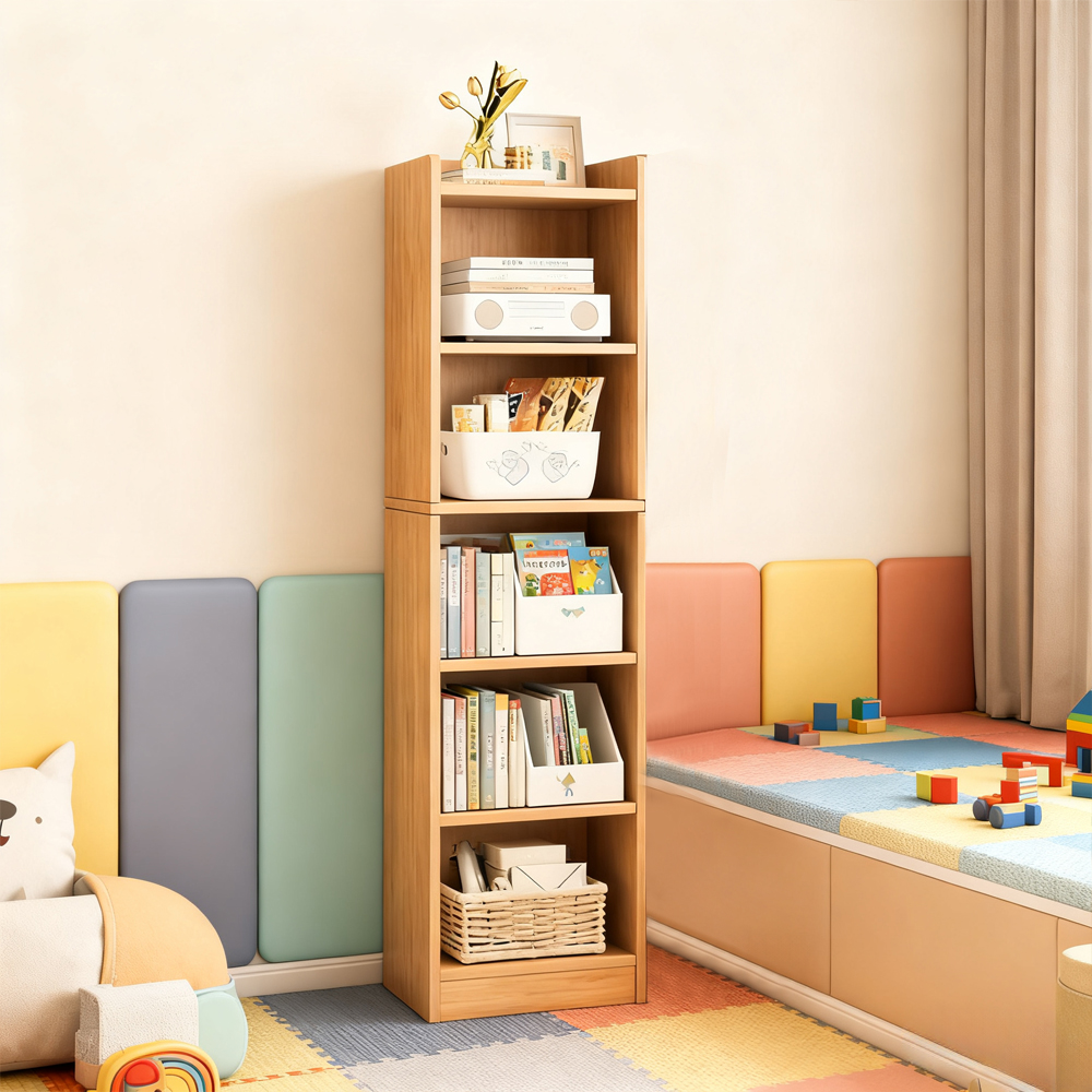 Floor-standing Bookshelf Multi-layer Living Room Display Cabinet Storage Bookcase