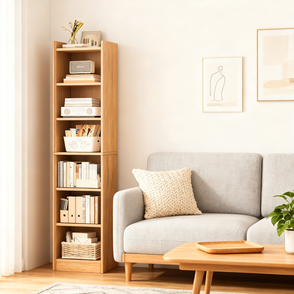 Floor-standing Bookshelf Multi-layer Living Room Display Cabinet Storage Bookcase