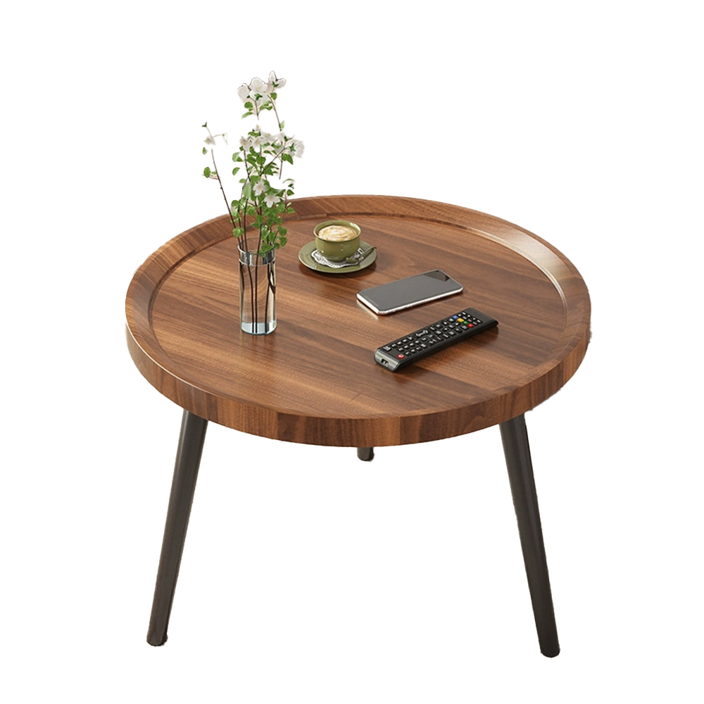 Nordic Simple Double Layer Round Table Small Coffee Table Living Room Side Table