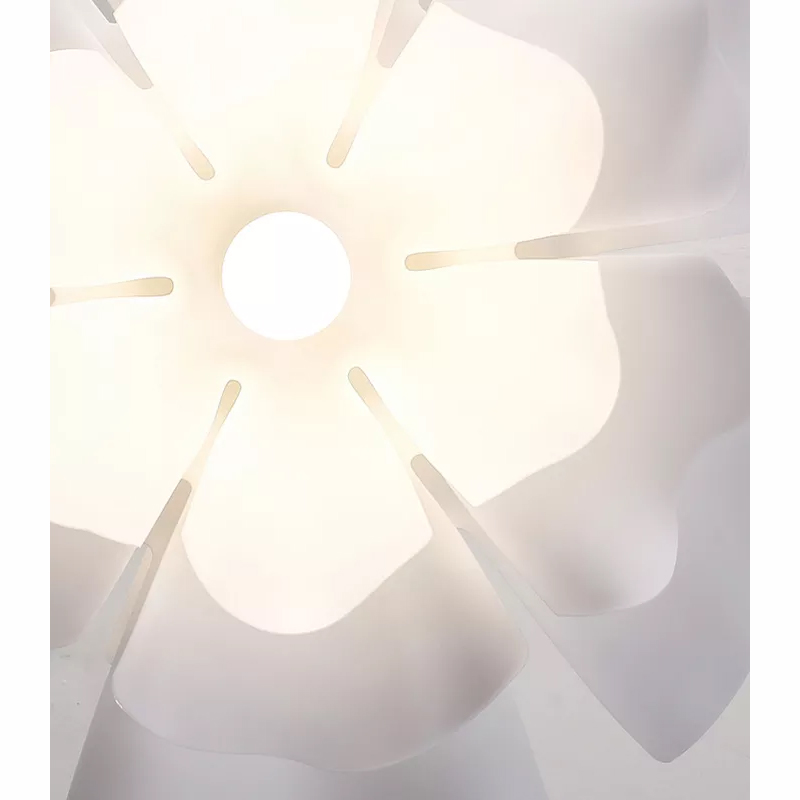 Nordic Modern Designer White Flower Pendant Light Acrylic Chandelier-Handwovenlamp