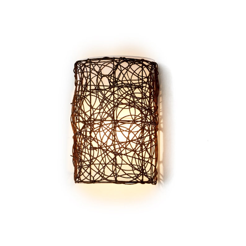Moroccan Wicker Rattan Wall Pendant Lamps-Handwovenlamp