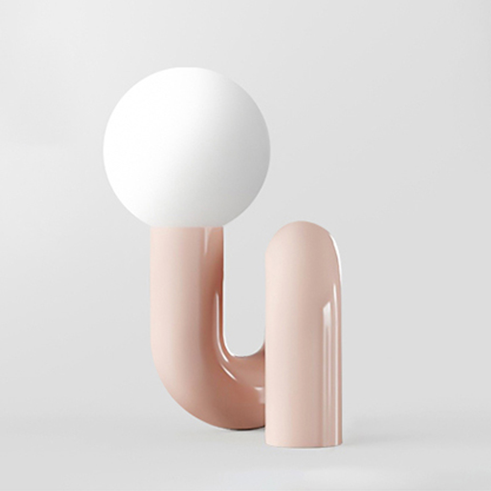 Nordic Red Bedside Lamp Light Luxury Glass Table Lamp-Handwovenlamp