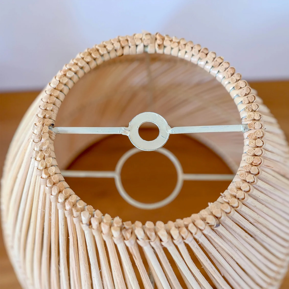 Living Room Rustic Pendant Light Handmade Handmade Rattan Wicker Lamp Shade-Handwovenlamp