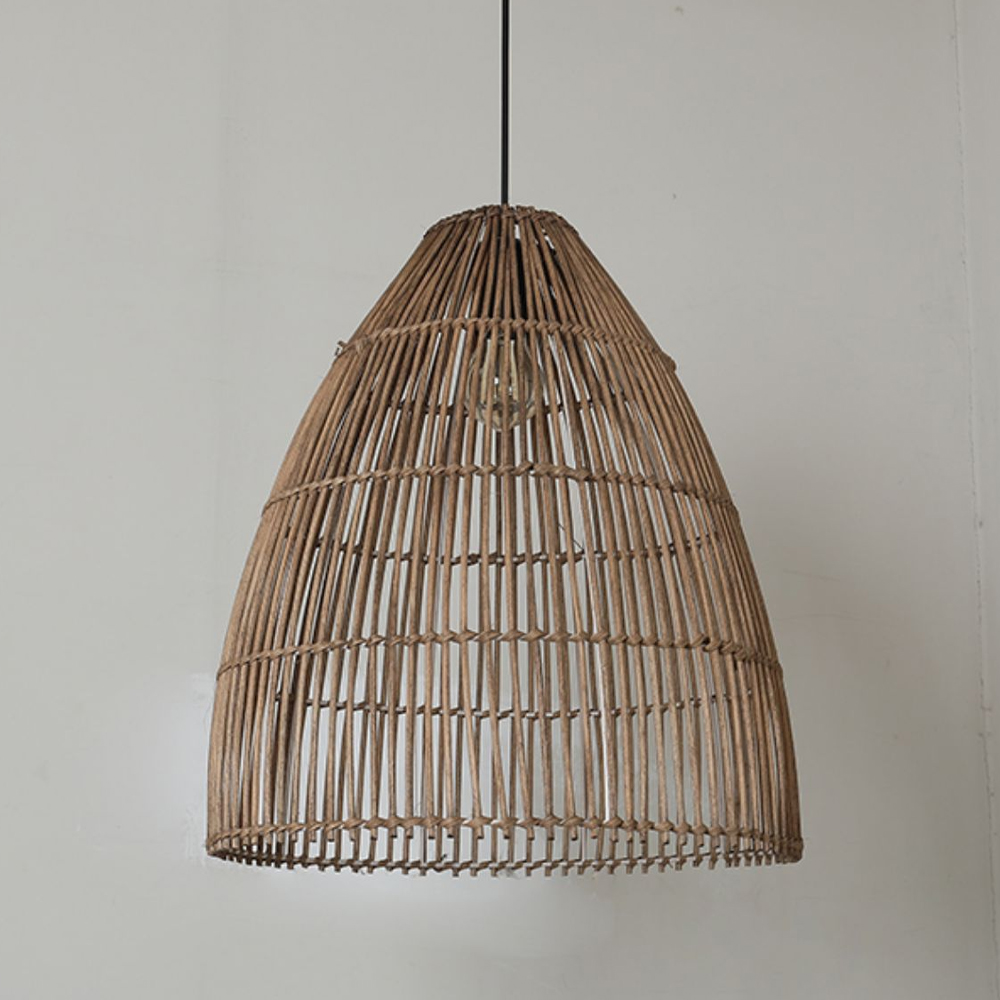 Japanese Style Hand-woven Rattan Chandelier Homestay Wabi Sabi Pendant Lamp-Handwovenlamp