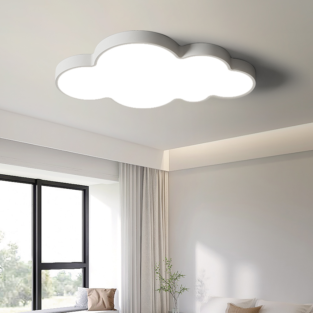 Children's Bedroom Ceiling Light Cloud Pink Chandelier-Handwovenlamp