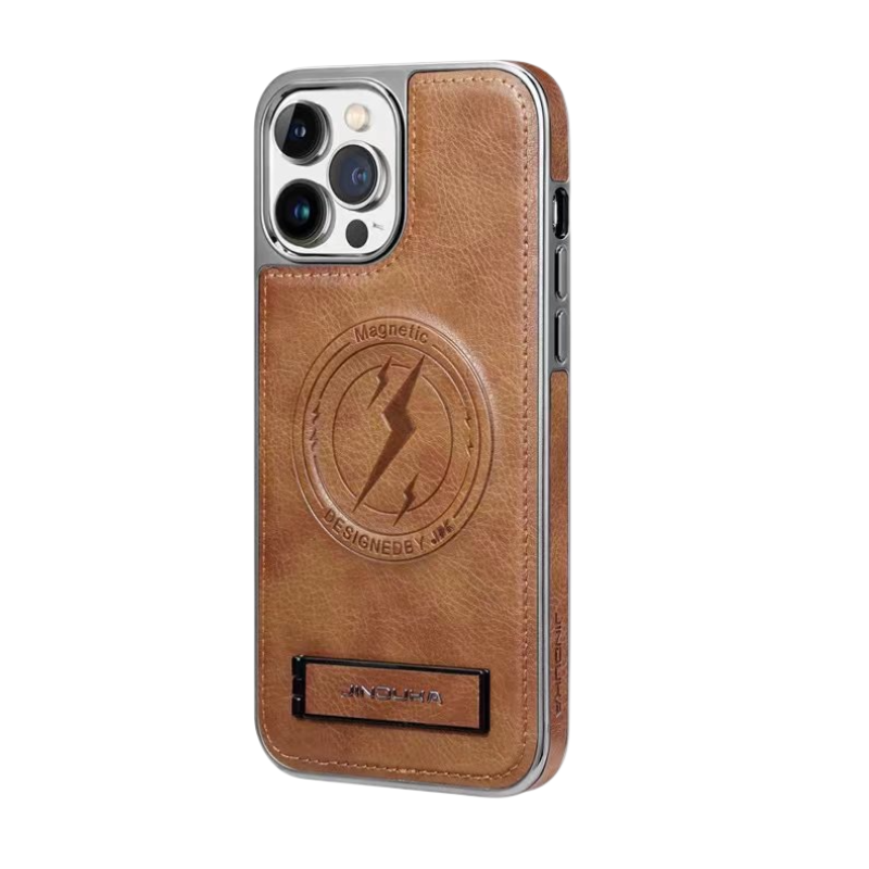 Leather Magsafe Kickstand Phone Case