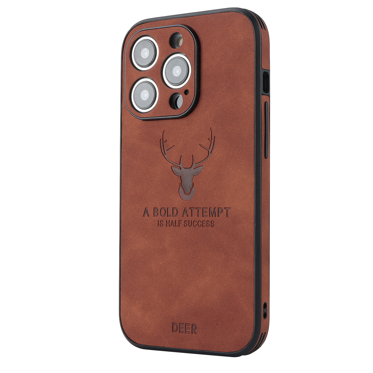 Leather Deer Printed Phone Case