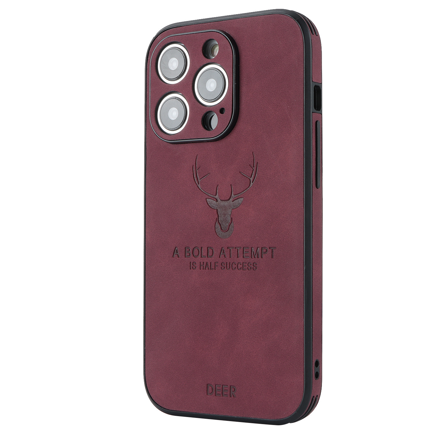 Leather Deer Printed Phone Case
