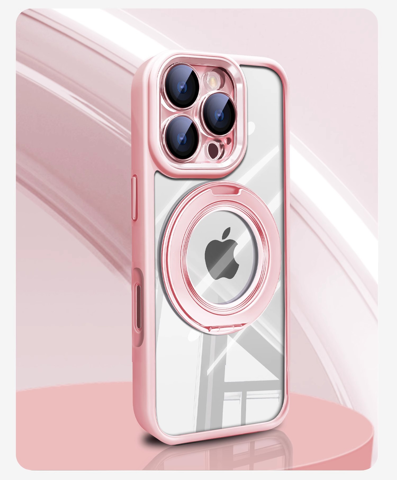 Transparent Magsafe Rotating Bracket Phone Case