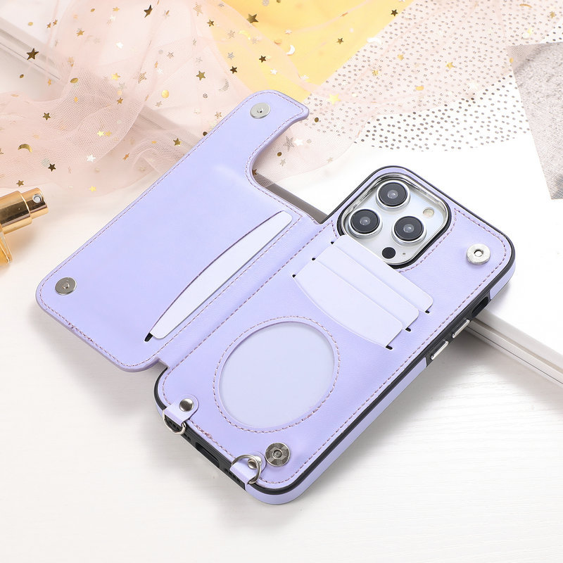 Rhombus Card Wallet Phone Case