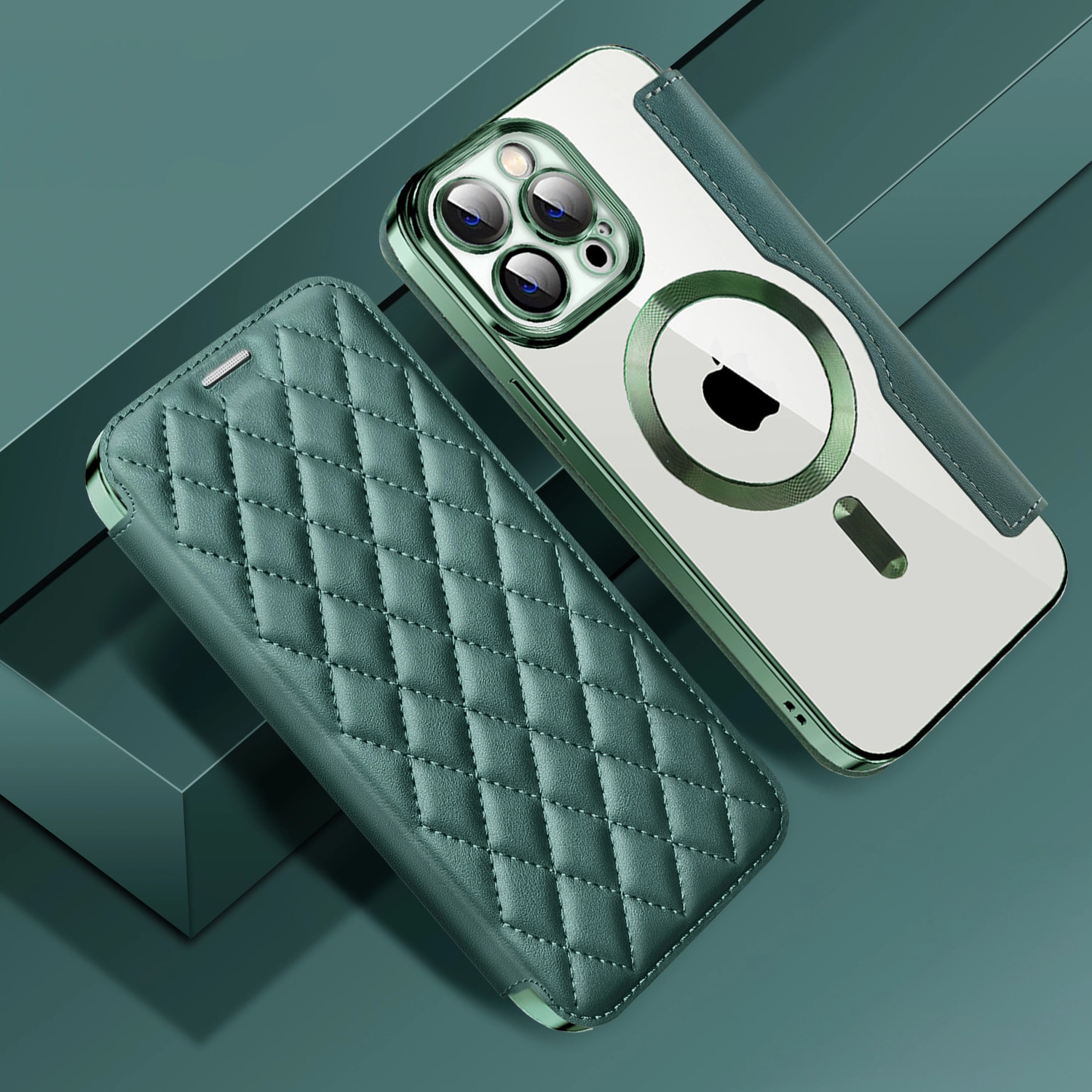 Leather Flip Card Wallet Magsafe Phone Case