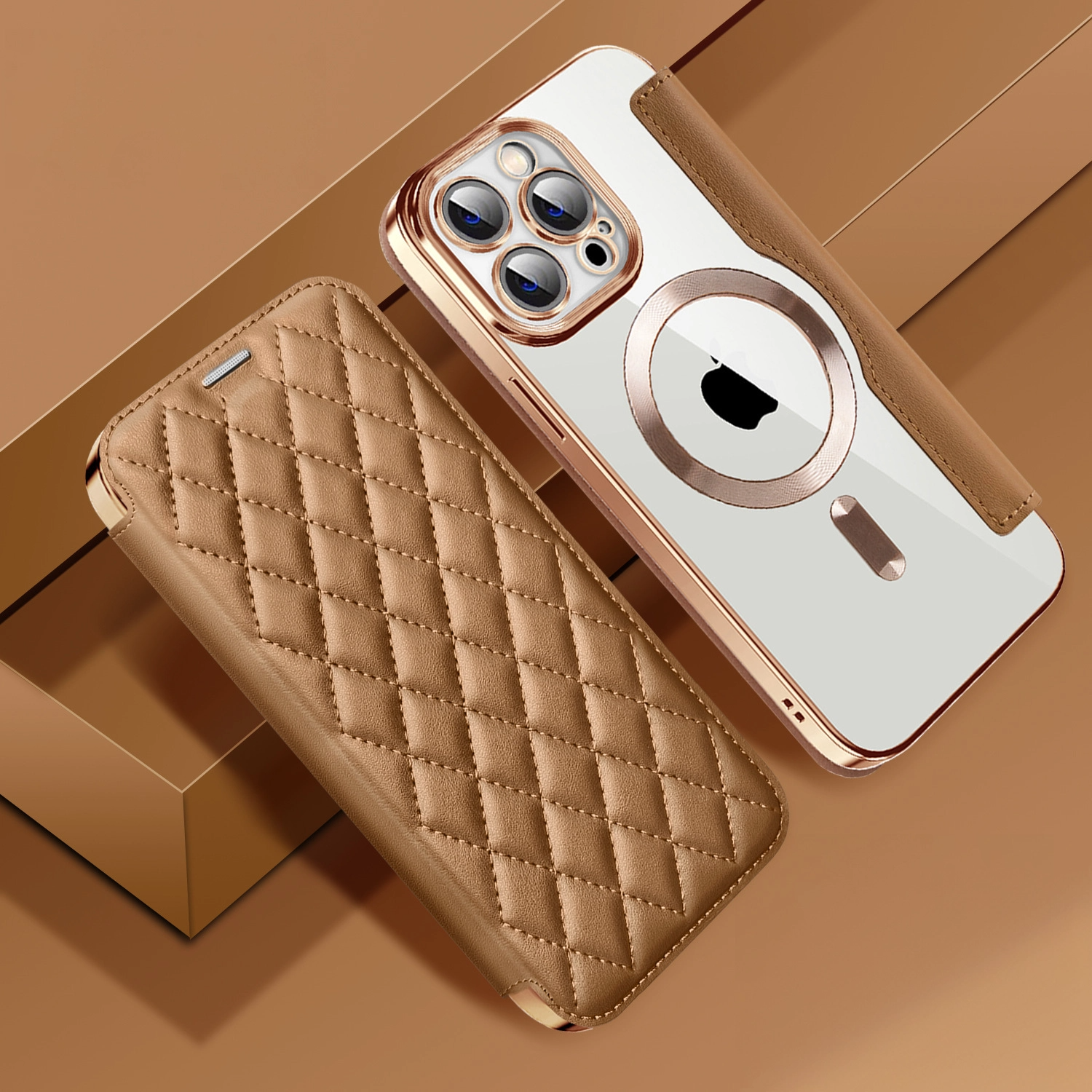 Leather Flip Card Wallet Magsafe Phone Case