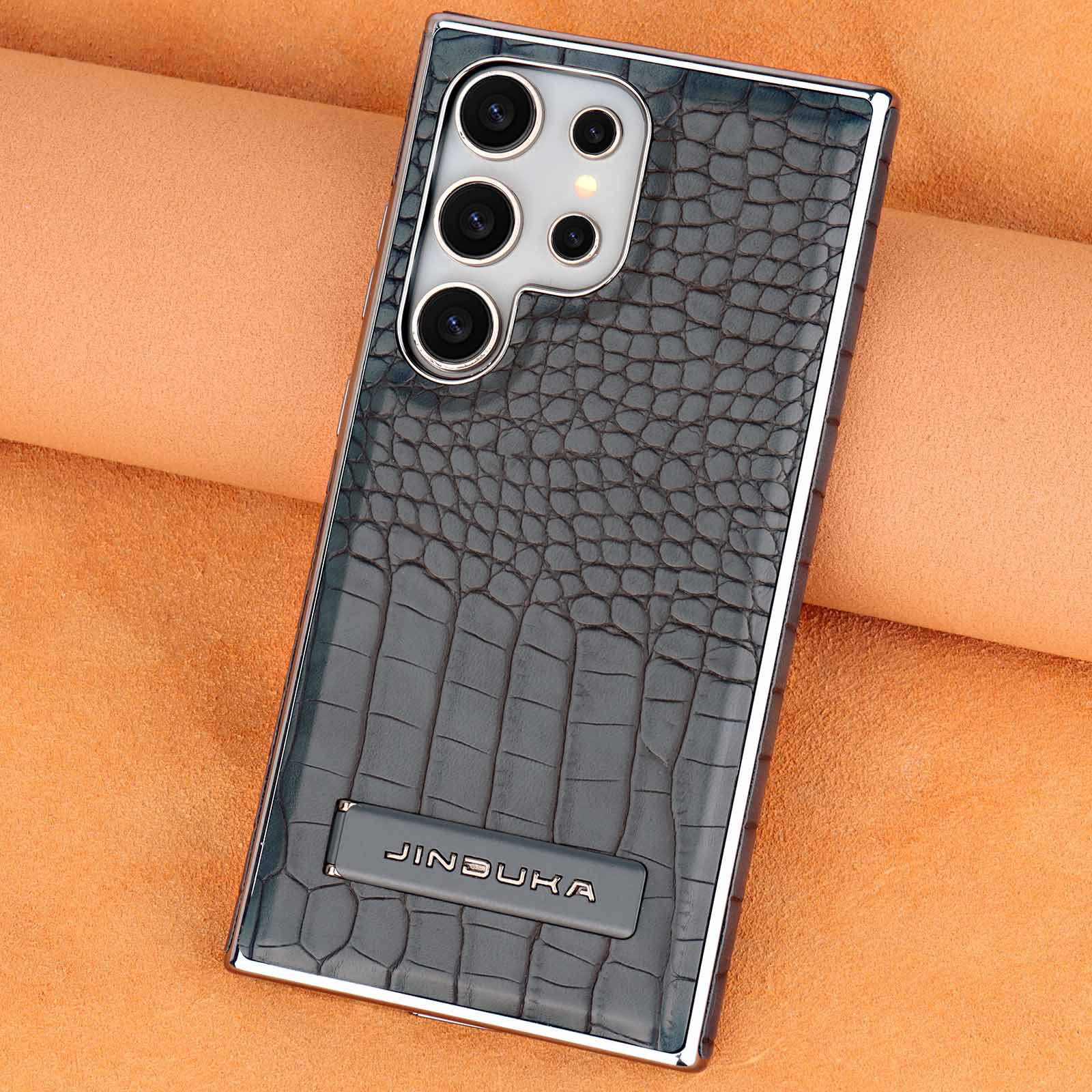 Luxury Leather Business Magsafe Bracket Phone Case for Samsung