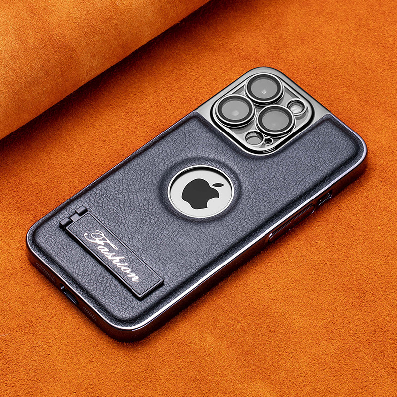 Luxury Business Leather Bracket Phone Case