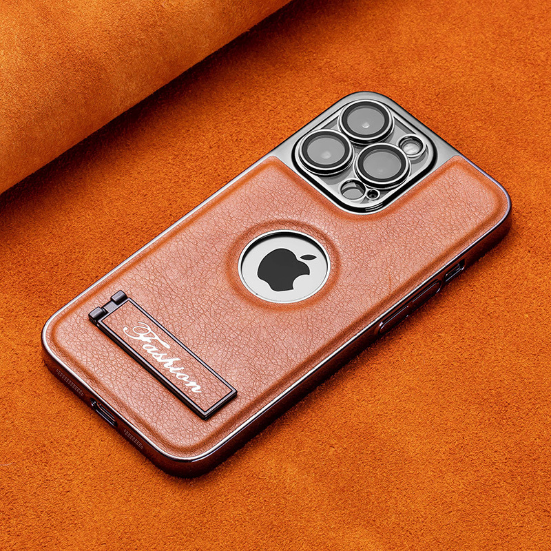 Luxury Business Leather Bracket Phone Case