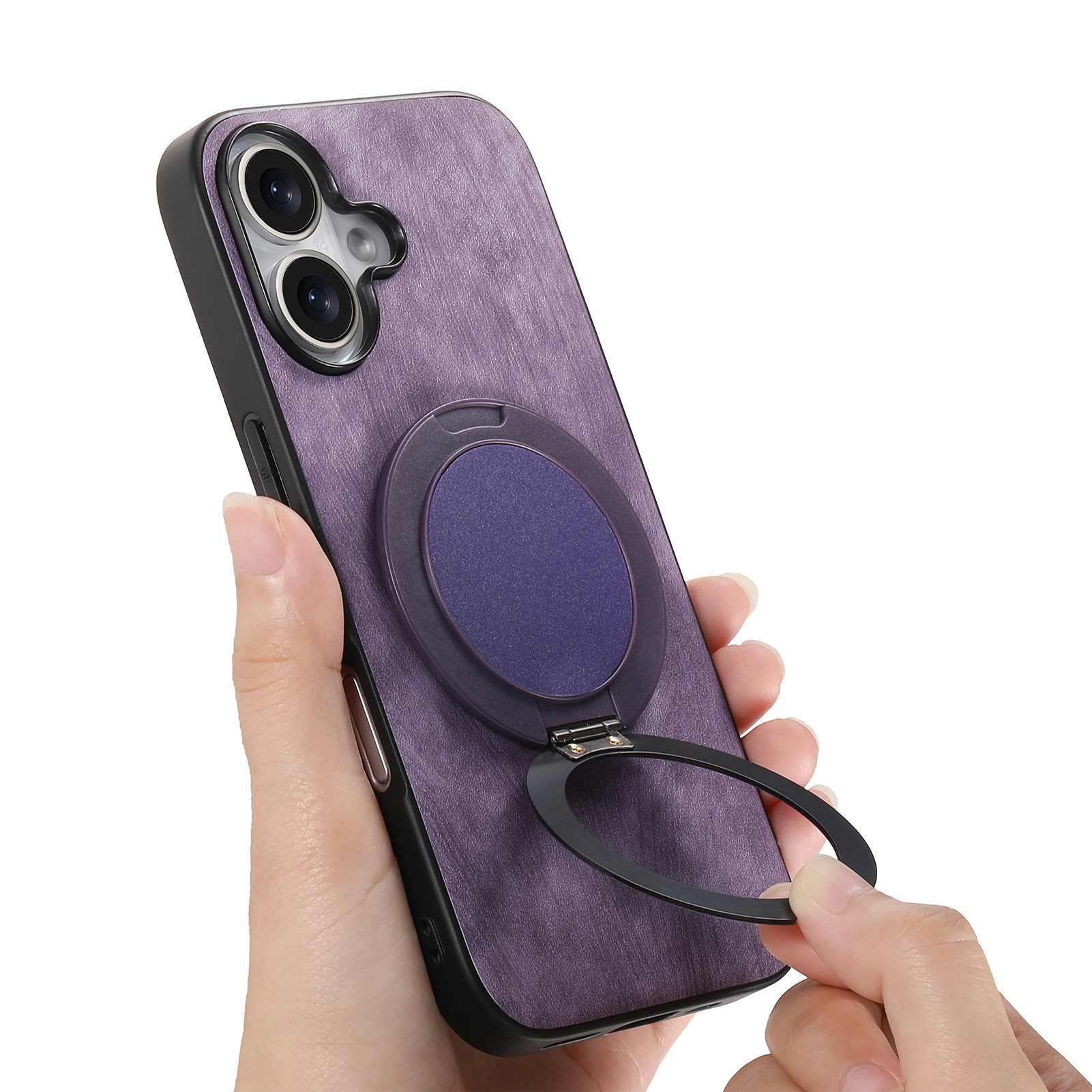 Luxury Leather Magnetic Kickstand Phone Case for Apple iPhone