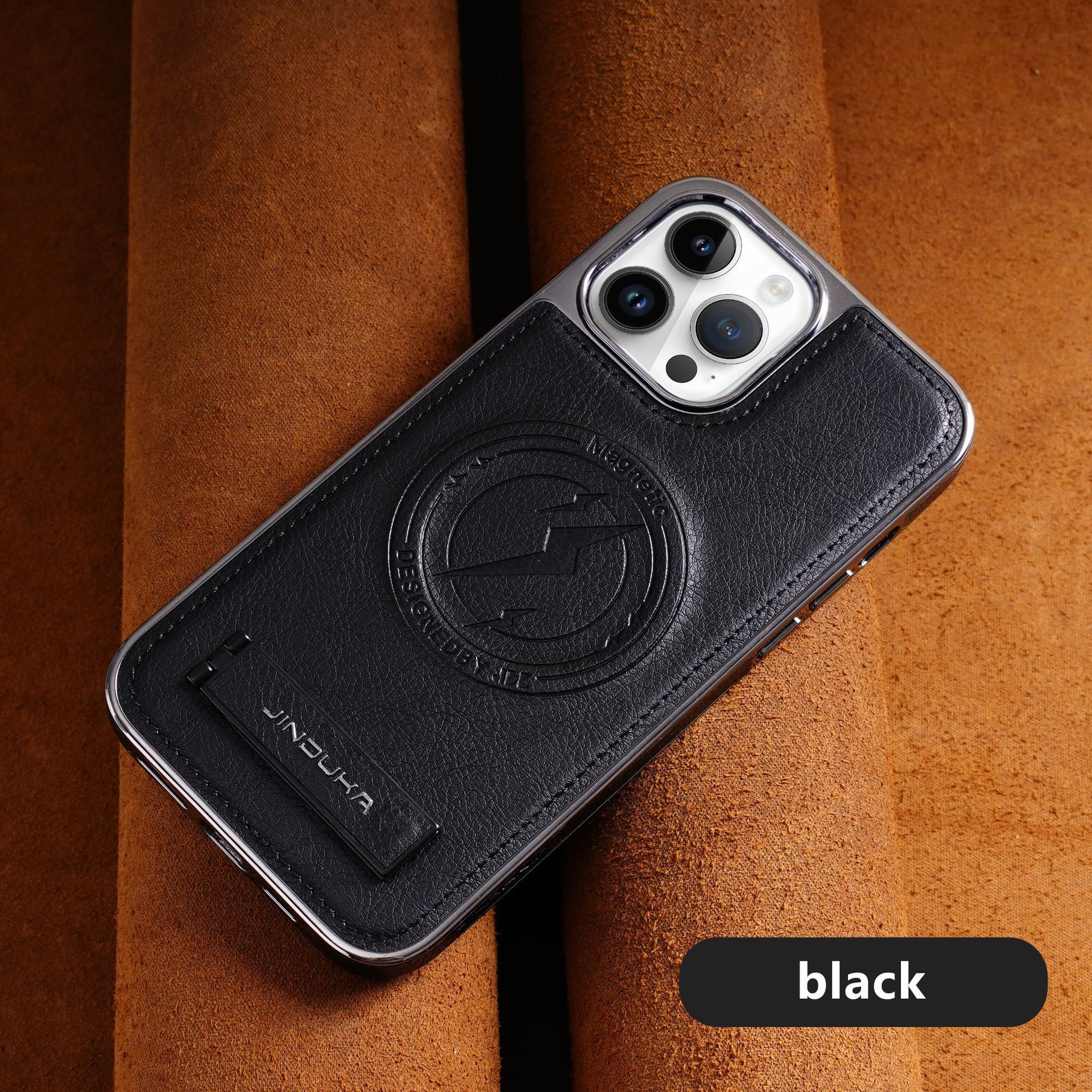 Leather Magsafe Kickstand Phone Case