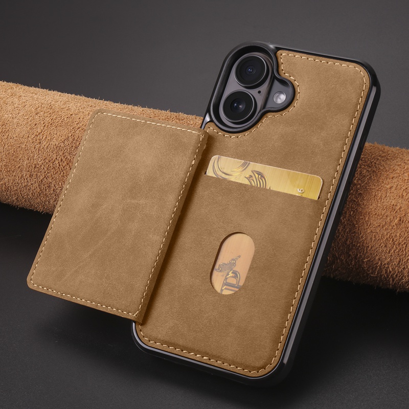 Luxury Leather Card Wallet Phone Cases for Apple iPhone