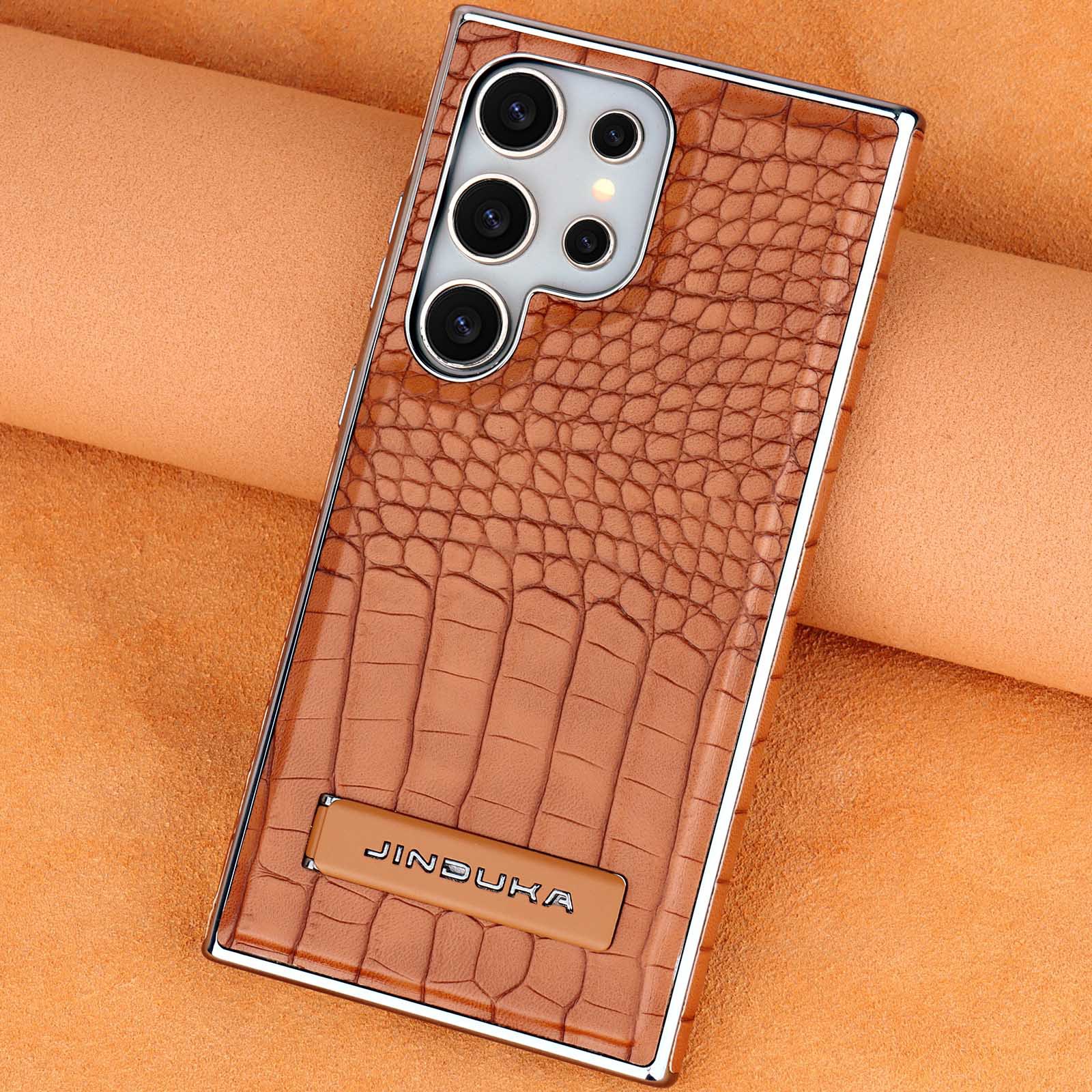 Luxury Leather Business Magsafe Bracket Phone Case for Samsung