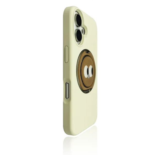 Liquid Silicone Cute Eyes Metal Rotating Bracket Phone Case