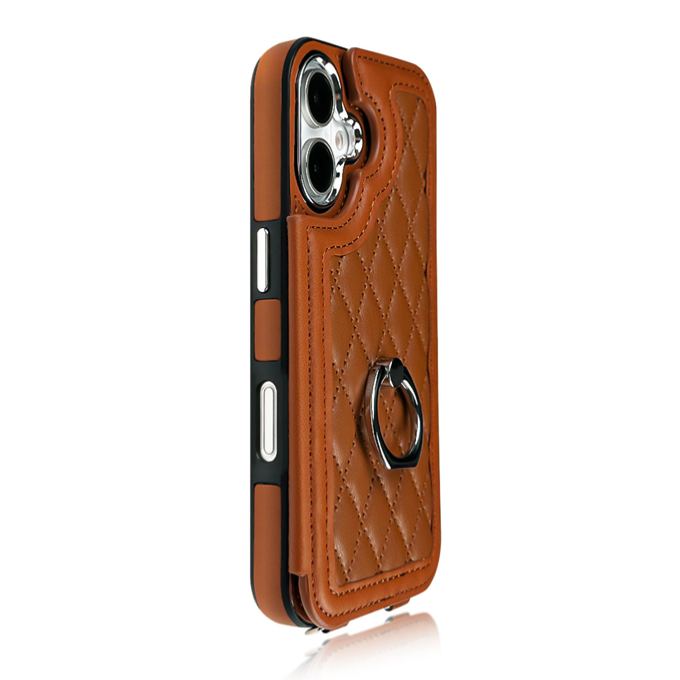 Rhombus Card Wallet Phone Case