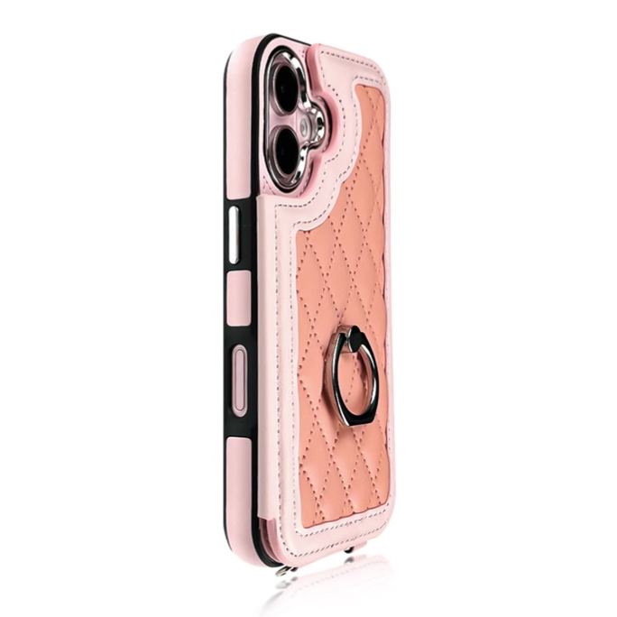 Rhombus Card Wallet Phone Case