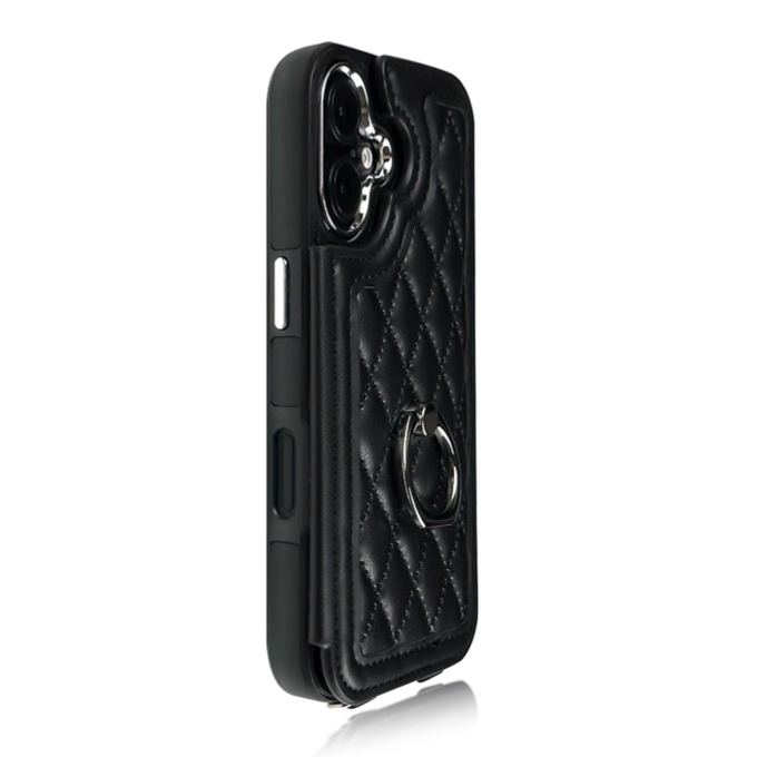 Rhombus Card Wallet Phone Case