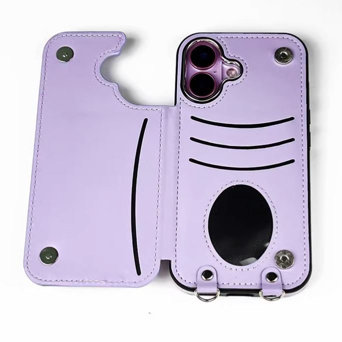 Rhombus Card Wallet Phone Case