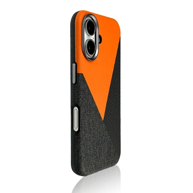 Patchwork Magnetic Leather Phone Case for iPhone