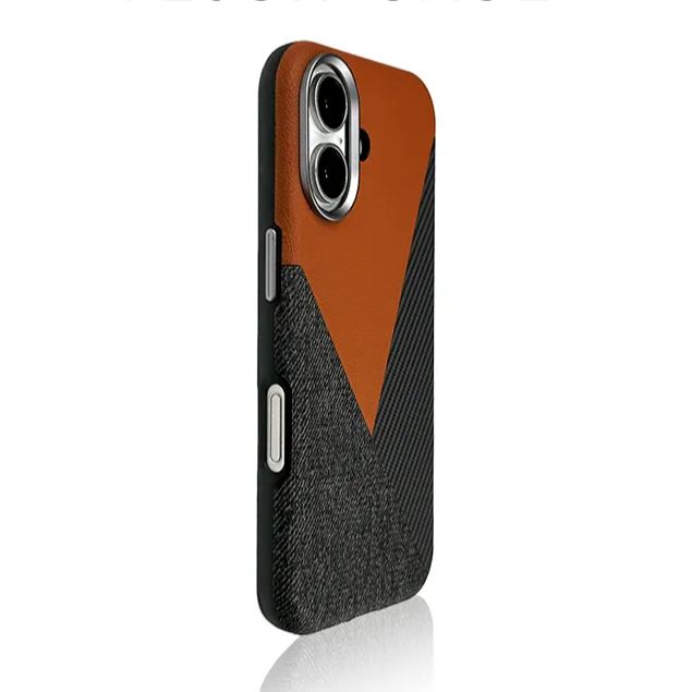 Patchwork Magnetic Leather Phone Case for iPhone