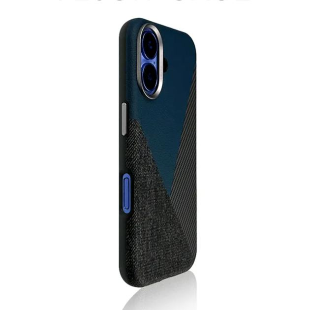 Patchwork Magnetic Leather Phone Case for iPhone