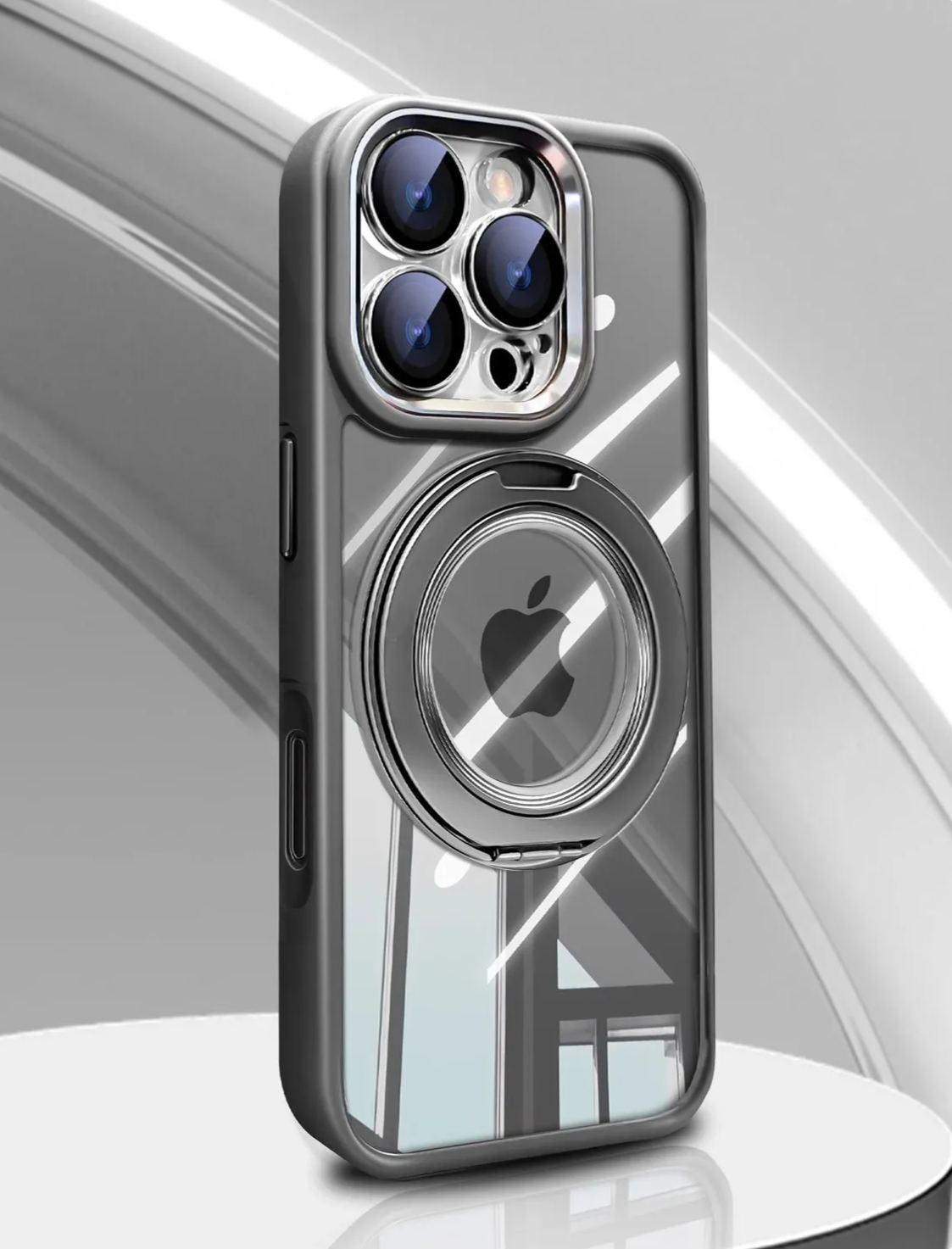 Transparent Magsafe Rotating Bracket Phone Case