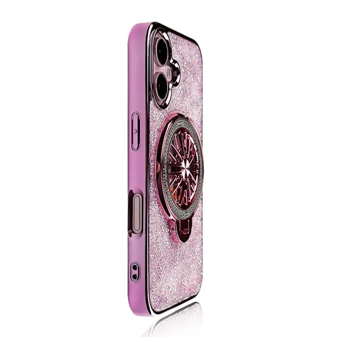 Metal Glitter Spinning Top Bracket Phone Case