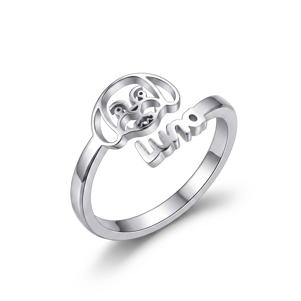 International Dog Day🎁 Personalized Dog Breed & Name Ring